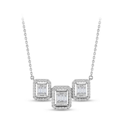 Baguette Diamond Necklaces